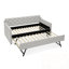 Twin Size Upholstery DayBed with Twin Size Pop-up Trundle and USB Charging-1073054464
