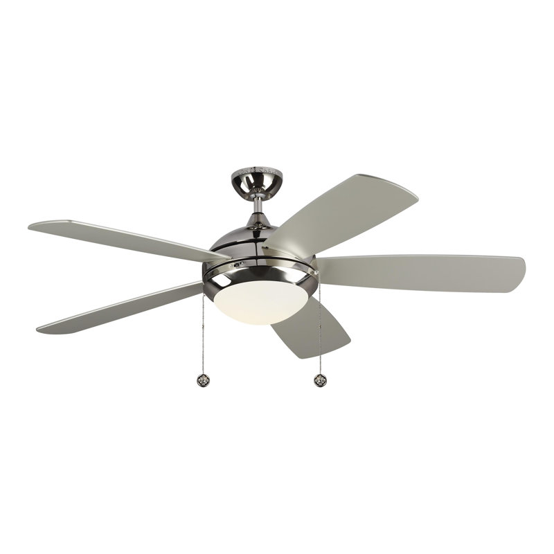 Stembridge 52'' Ceiling Fan with LED Lights, Polished Nickel, LED