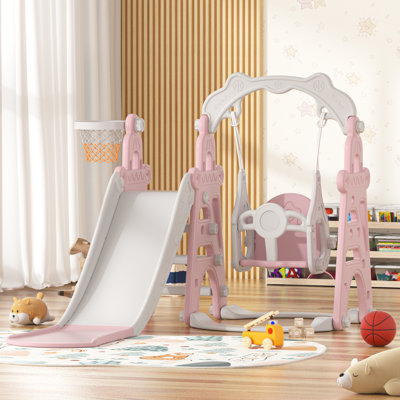 4-in-1 Toddler Extra-Long Swing Set