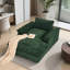 Chaise longue inclinable en velours côtelé avec accoudoirs-2033630473