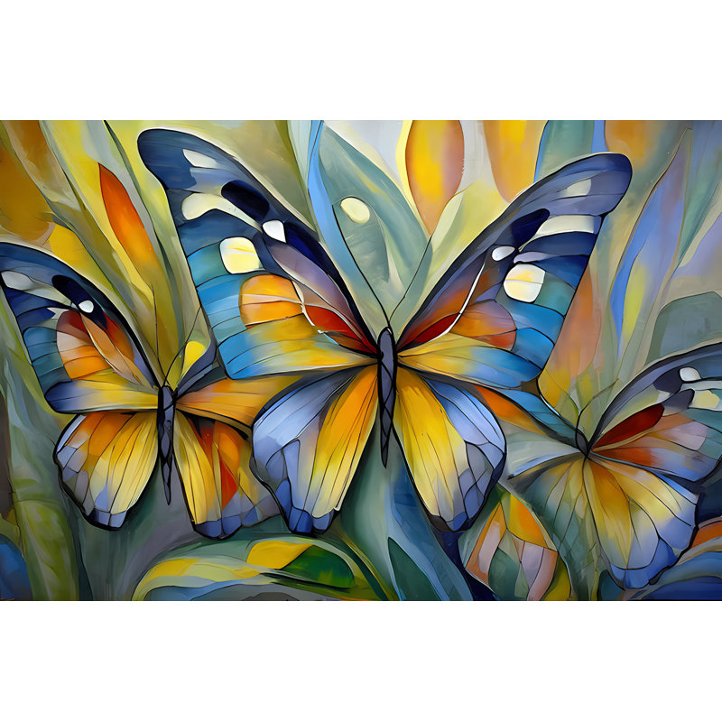 Jardin des papillons I, H 24 po x l 36 po