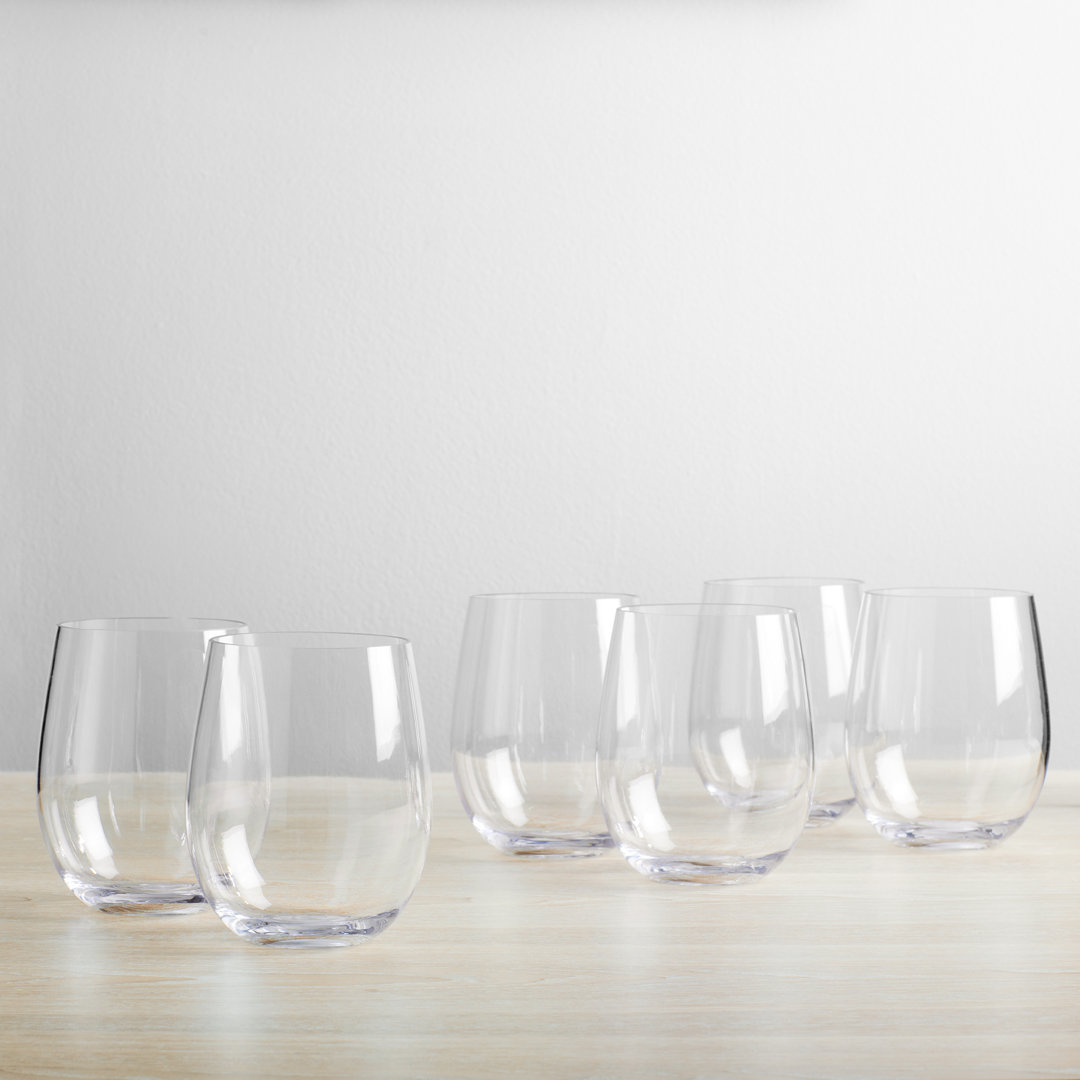 Laya Indoor/Outdoor Stemless Red Wine Glass (Set of 6) RE/FINE™
