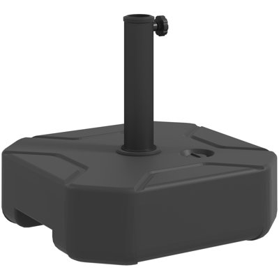 Square Patio Umbrella Base Holder, Outdoor Umbrella Stand, Black