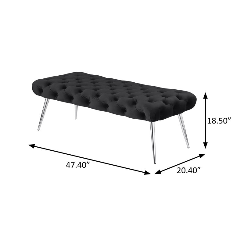 Banc d'appoint 47,40 "Modern Classics, Black