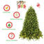 Sapin de Noël artificiel extra vert avec 650 lumières DEL-1844055026