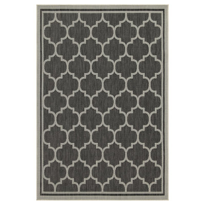 Anthracite 5 Ft. 3 In. X 7 Ft. 3 In. Indoor/Outdoor Area Rug