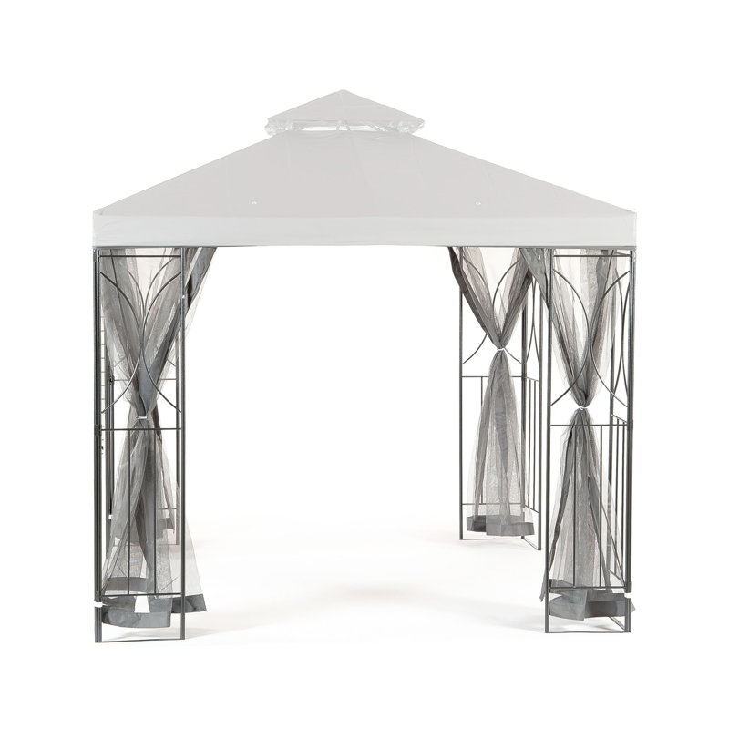 Canei Dakota Fields Polyester Screen for Gazebo, Grey