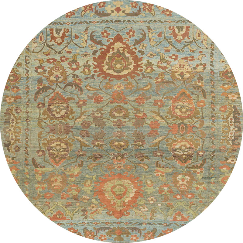 Abstract Indoor Rug, Round 5'