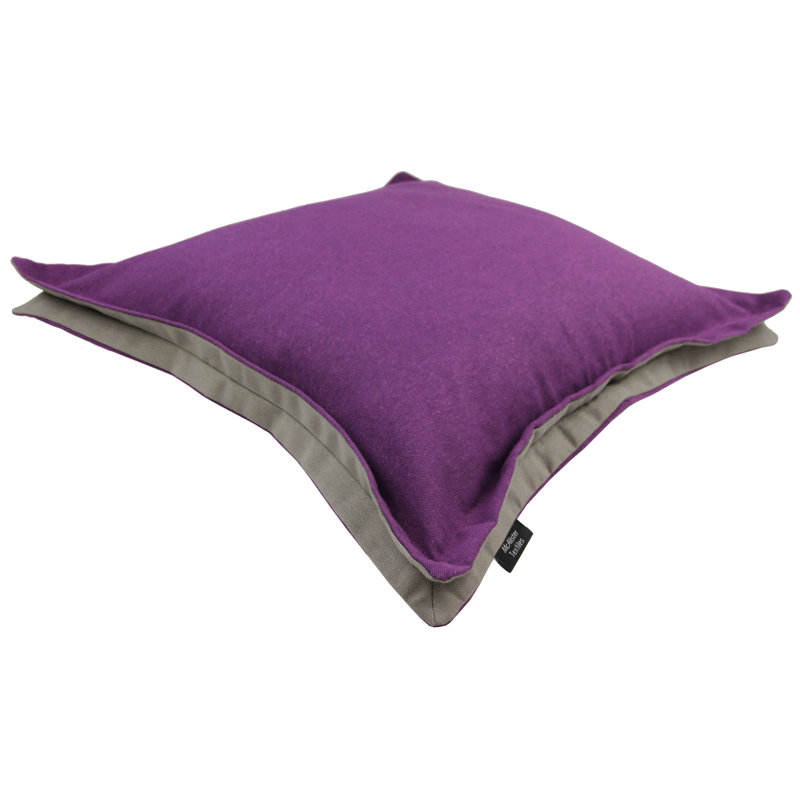 Square Cushion Cover, 43 x 43cm, Plum Purple/Taupe