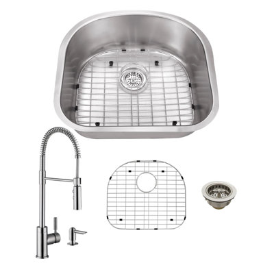 23.25'' L Single Bowl Stainless Steel Kitchen Sink