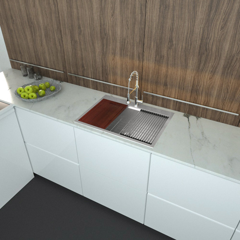 Kitchen Sink, 10" H x 22" W x 28" D