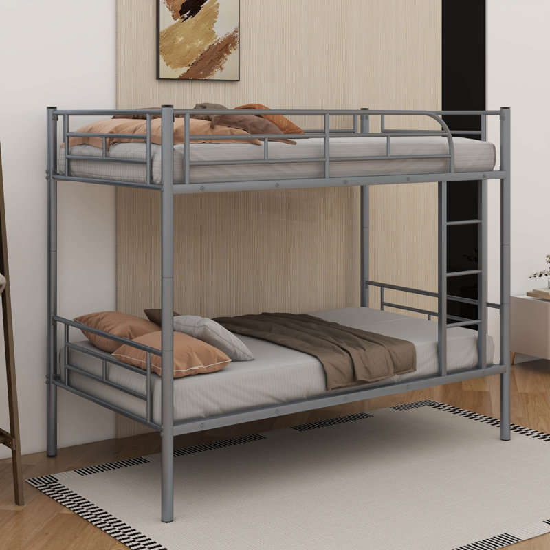 Metal Bunk Bed, Silver