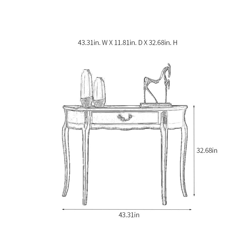 Barnea, H 32,68 po x l 43,31 po x P 11,81 po, Blanc