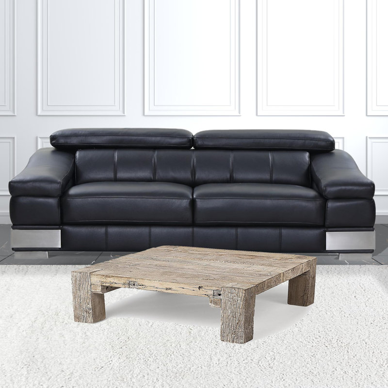 Pettigrew 48" Natural Rectangular Distressed Coffee Table