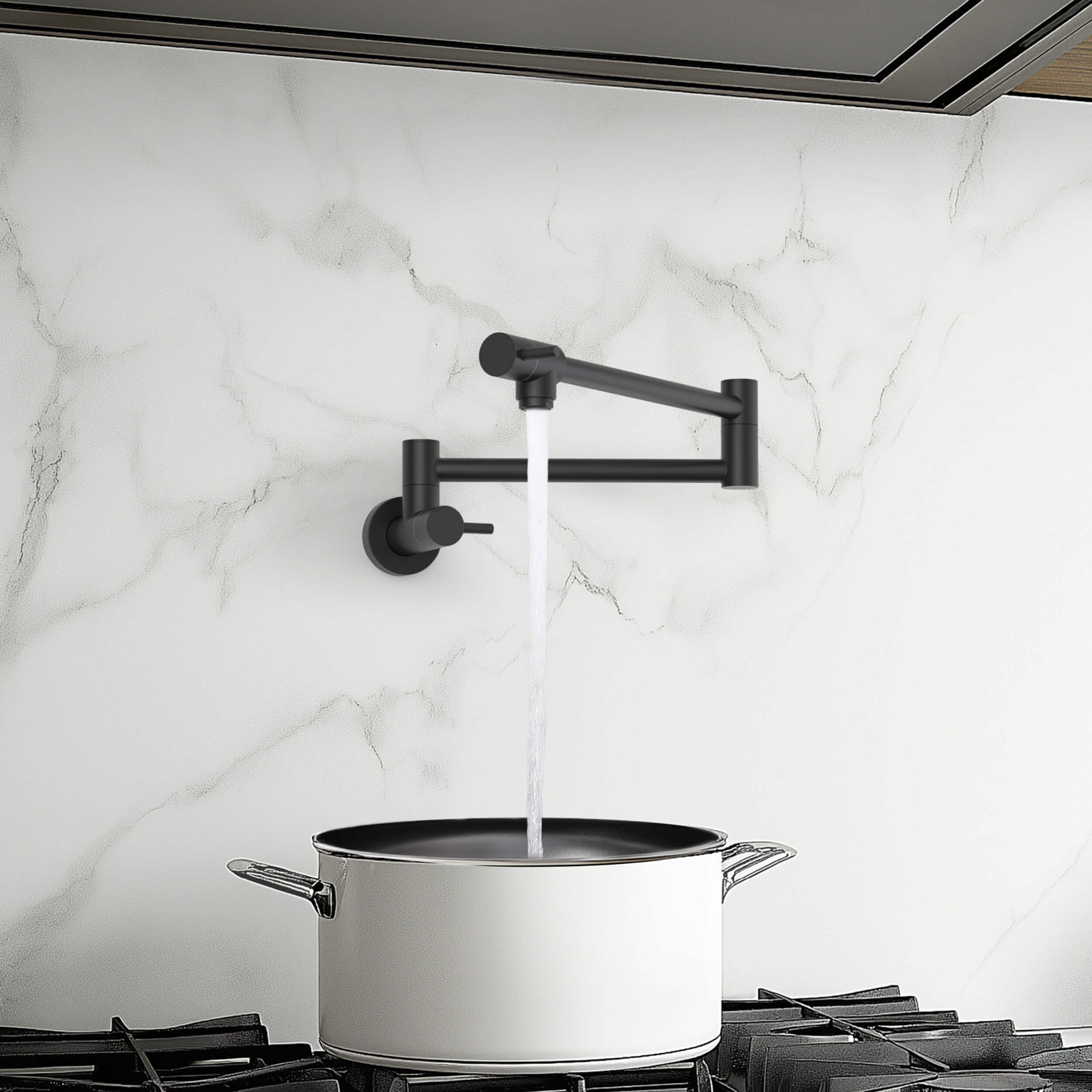Kitchen Pot Filler Faucet, Matte Black