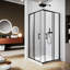 Cabine de douche carrée à double coulisse 35 po x P 35 po x H 72 po
