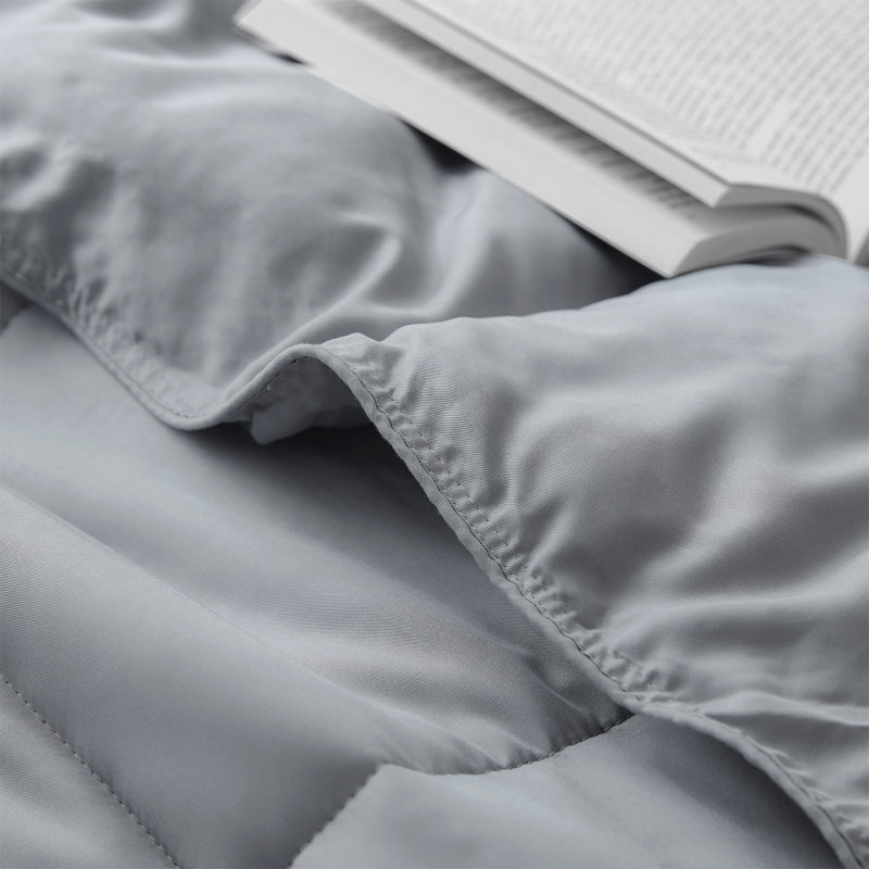 Cooling Lightweight Coma Inducer Oversized Comforter, Twin Extra Long Comforter + 1 Standard Sham, Ultimate Gray