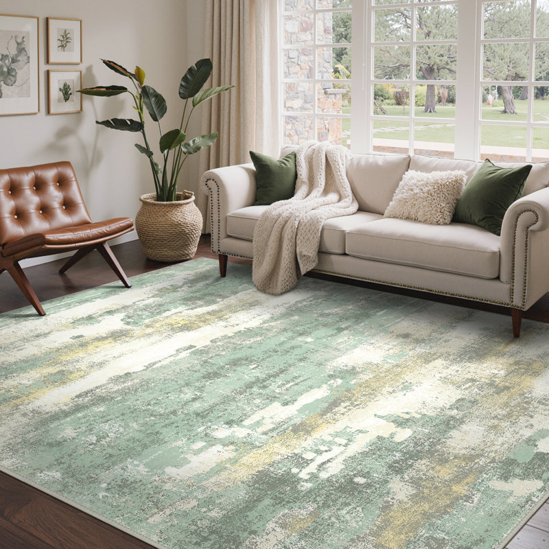 Tapis Pavelina, Rectangulaire 8 pi x 10 pi, Green