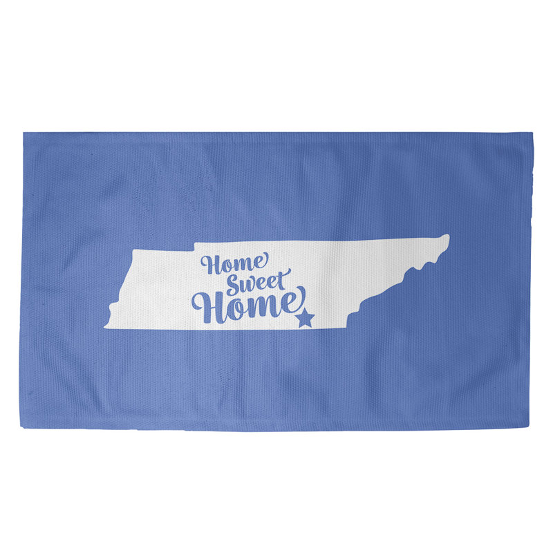 Tapis de maison bleu doux Chattanooga, Rectangle 3 pi x 5 pi