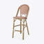 Tabourets de bar 4 pieds en aluminium rouille avec repose-pieds-64609155