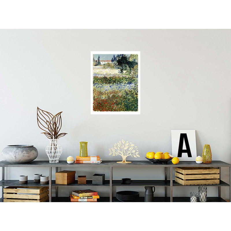 «Garden in Bloom Arles» par Vincent van Gogh - Estampe numérique, H 28 po x l 22 po