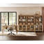 Ensemble de bureau 2 pièces, bureau de direction 56 po et ensemble de 3 bibliothèques avec portes en verre-480420962