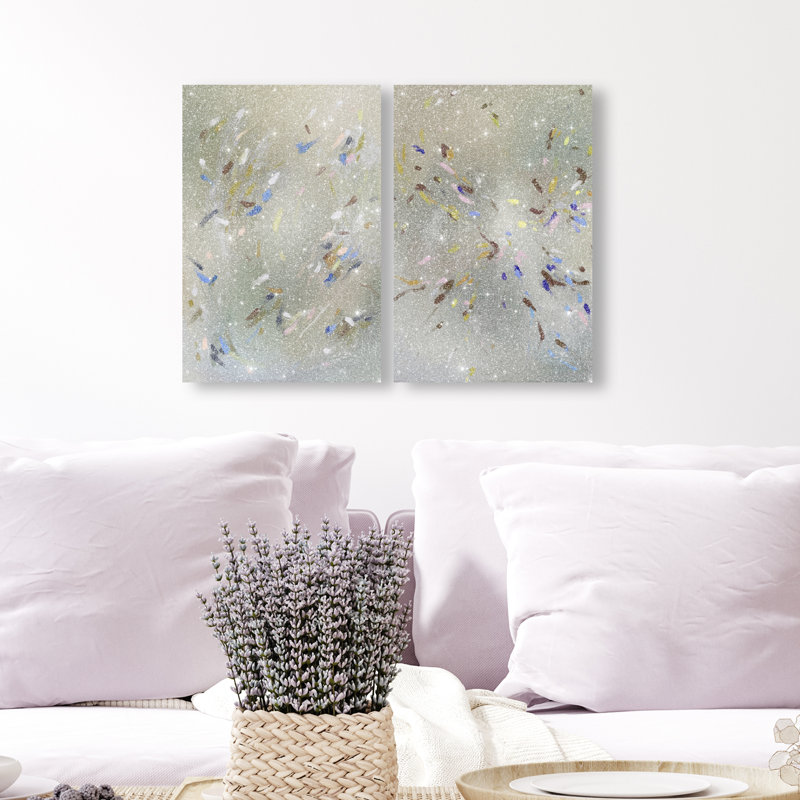 Spontaneous Traces Set Set by Oliver Gal, 48"H x 32"W, Gallery Wrapped