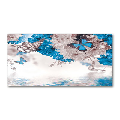 Flowers And Butterflies - Wrapped Canvas Print