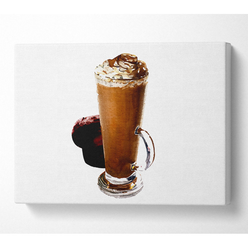 Mocha Cream And Chocolate Muffin - Wrapped Canvas Print, 66cm H x 106.6cm W x 10cm D