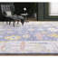Tapis oriental rectangulaire multicolore noué à la main-70696315