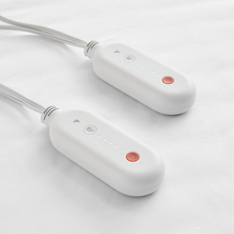 Protège-matelas chauffant simple embossé blanc, Lit simple