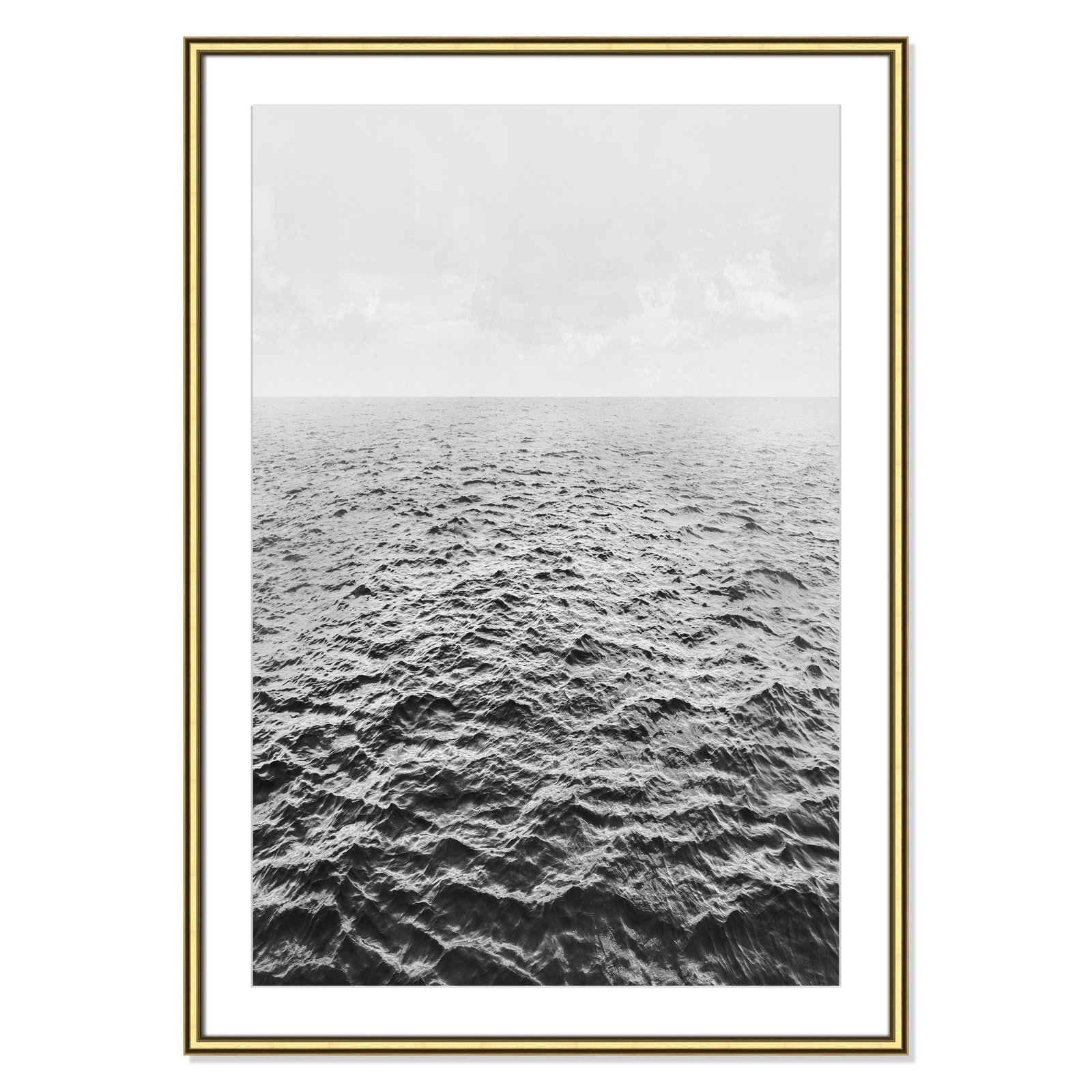 Anali "Rolling in" Print by Mike Calascibetta, Gold, 30.75" W x 42.75" H x 0.875" D