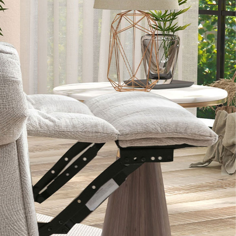 Silvian 42.5" Wide Standard Recliner with Massager, Beige 100% Polyester
