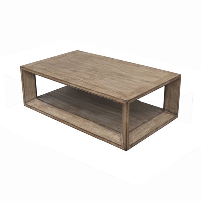 Table basse Torello en pin récupéré, naturel antique
