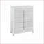 Ensemble de chambre à coucher 5 pièces pour très grand lit avec revêtement à DEL blanc cassé et amp; Garniture argent brossé | Bois massif et panneau de fibres à densité moyenne | Commodes doubles-2117312840