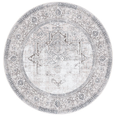 Wajahat Orlando Felt/Velvet/Laminated Film Machine Washable Southwestern Rug in Taupe/Beige