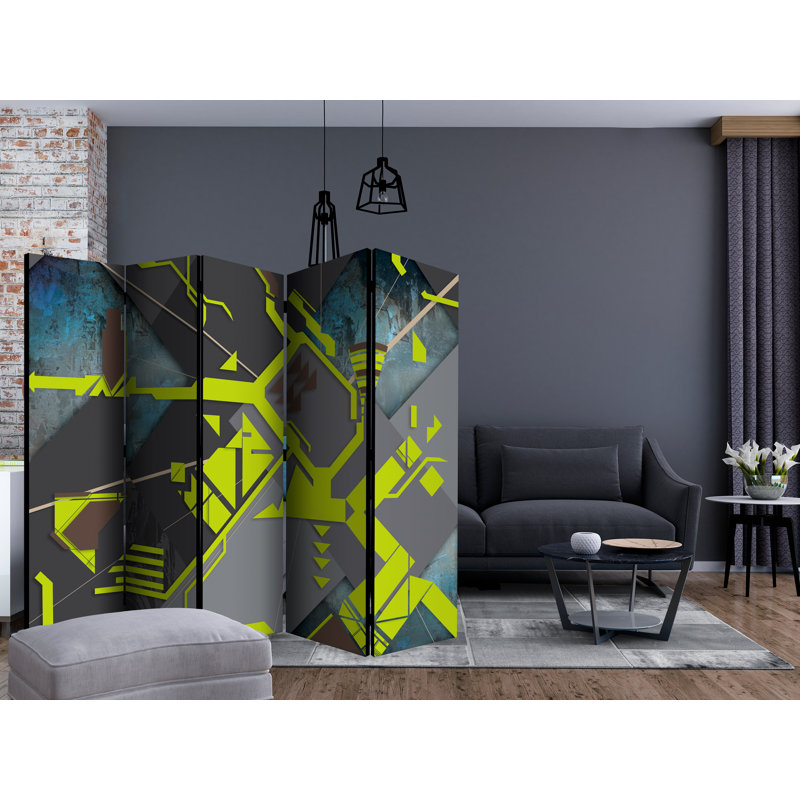 225cm W x 172cm H 5 - Panel  One Sided Room Divider Folding Room Divider