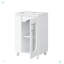 Meuble-lavabo de salle de bain avec peau et tablette à deux niveaux
