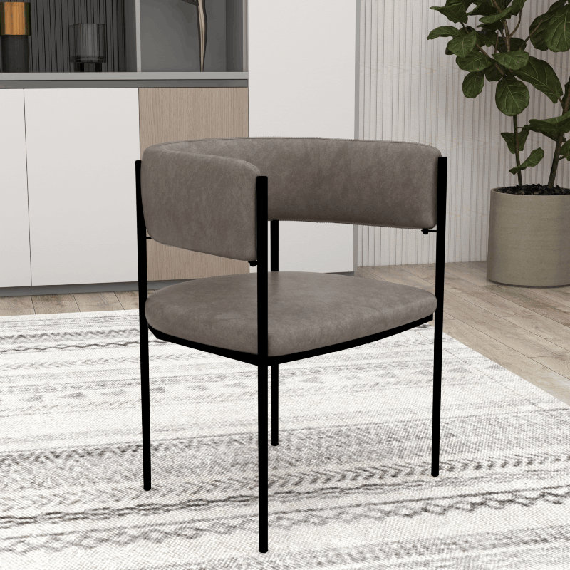 Mccolister Upholstered Dining Chair With Padded Seat And Open Back Design Powder-Coated Iron Frame Mccolister Collection, 1