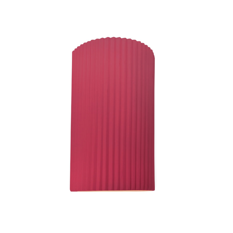 Applique murale en céramique Beda, H 12,5 po x l 7,75 po x P 4 po, Cerise