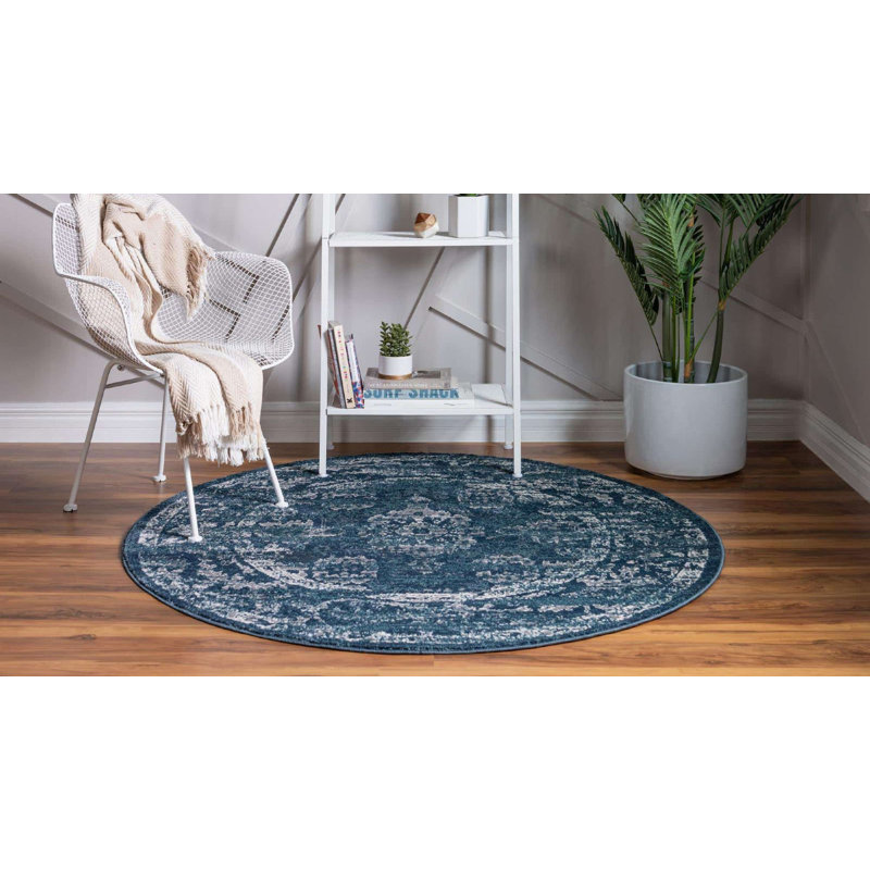 Endel Abstract Indoor Rug, Round 5'