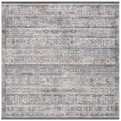 Tapis ivoire / bleu marine Lauren Ralph Lauren Kiliney tissé à la machine, 80% polyester, 20% coton