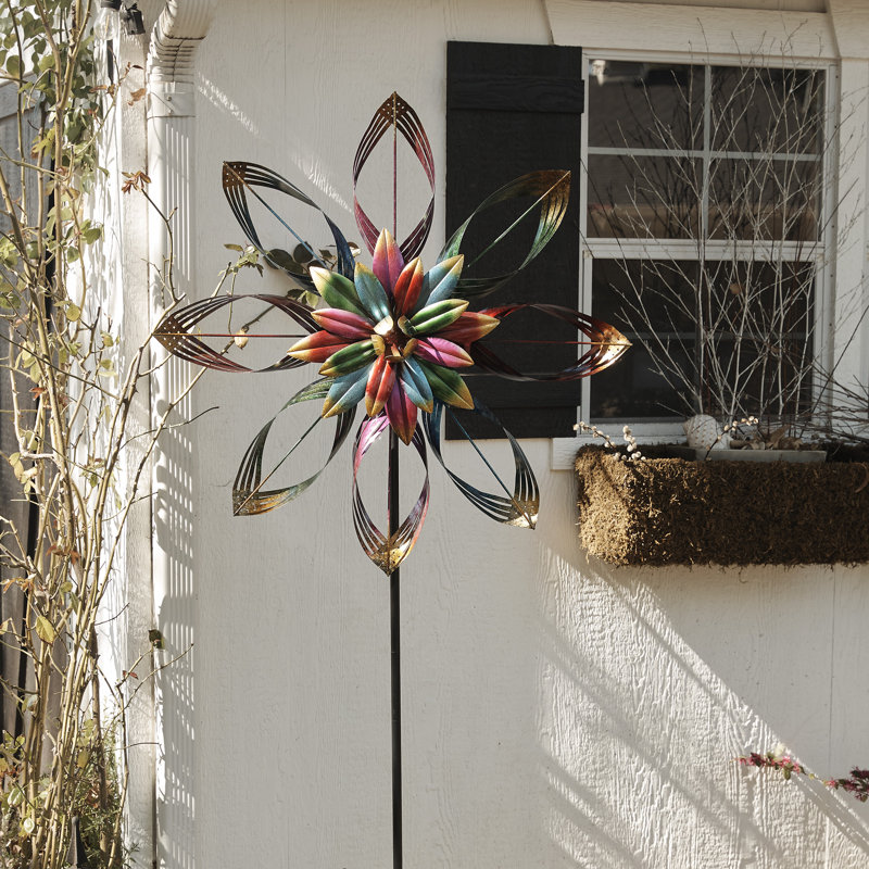 Rotateur cinétique à fleur prismatique Mediapolis, Argent