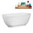 59" Streamline Soaking Freestanding Tub and Tray With Internal Drain-101686931