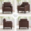 Mid-Century Accent Chair, Solid Wood Frame, Removable Cushions, Living Room Armchair-1374455130-1360155826