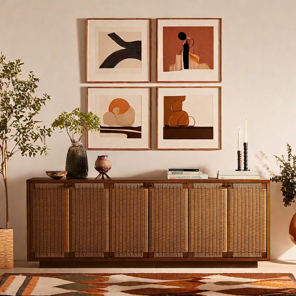 Atta Avenue Vintage Braided Accent Cabinet Wayfair