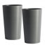 22 In. H X 13 In. W Polypropylene Round Planter Set With Smooth Matte Finish  (2-Pack)