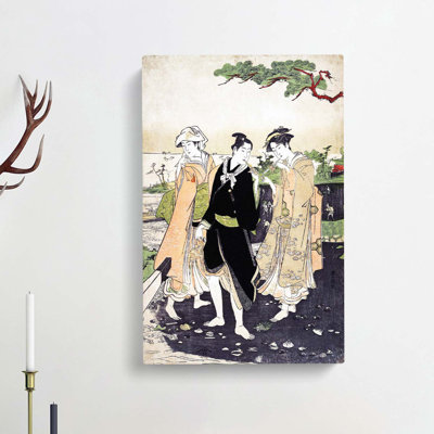 Upon Shinagawa Beach by Utagawa Toyokuni - Wrapped Canvas Painting