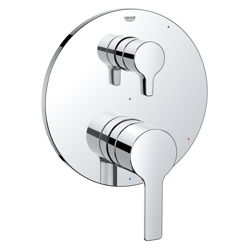 LINEARE PRESSURE BALANCE VALVE TRIM WITH 2-WAY DIVERTER WITH CARTRIDGE 7.75, Starlight Chrome