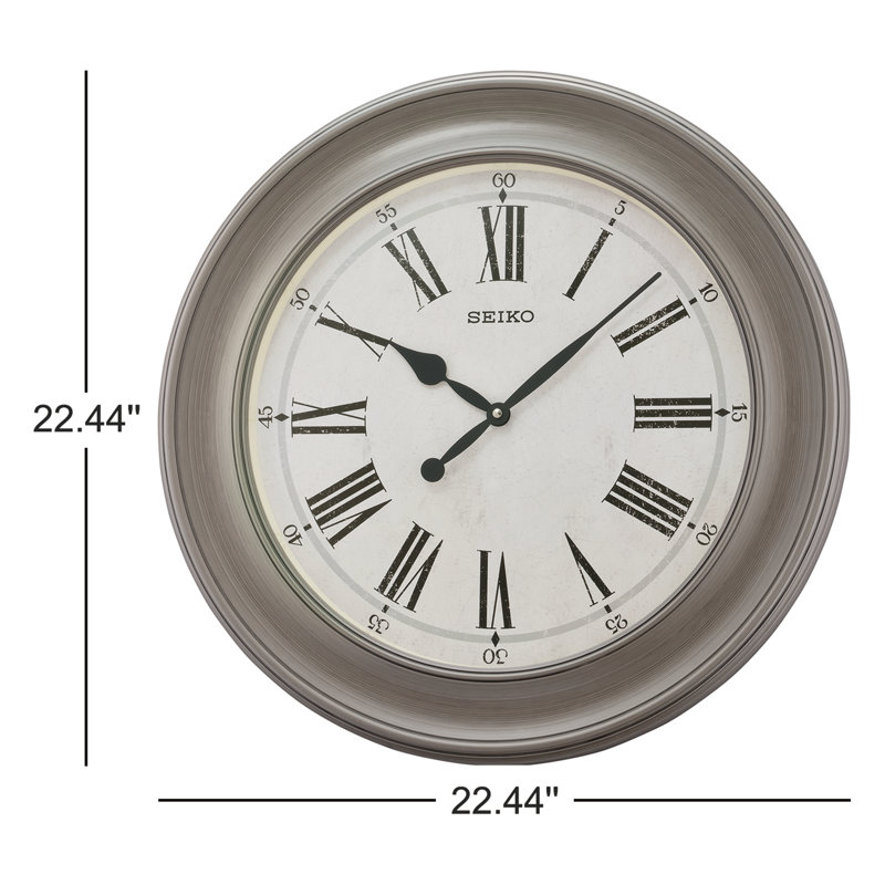 QXA773NLH Wall Clock, Gray
